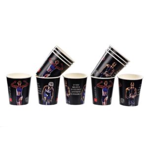 Gobelet en carton personnalisée, Custom printed paper cups, Kubki papierowe z nadrukiem indywidualnym, Pappbecher mit individuell bedruckt, Pappersmuggar med eden tryck.