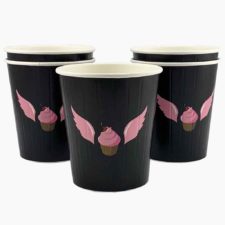 Gobelet en carton personnalisée, Custom printed paper cups, Kubki papierowe z nadrukiem indywidualnym, Pappbecher mit individuell bedruckt, Pappersmuggar med eden tryck.