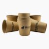 Custom printed 1 color single wall CRAFT paper cups 8oz