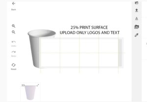 How to create a cup design in online configurator