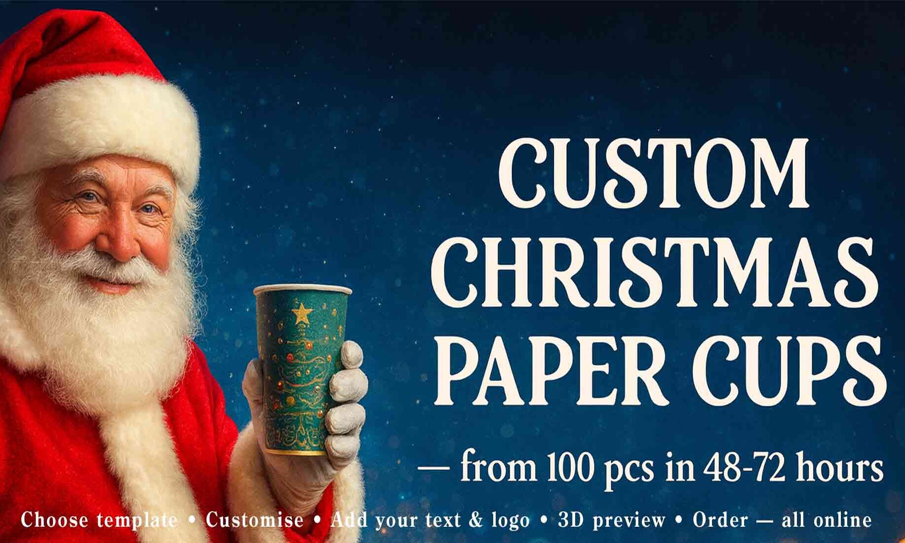 Custom Christmas paper cups